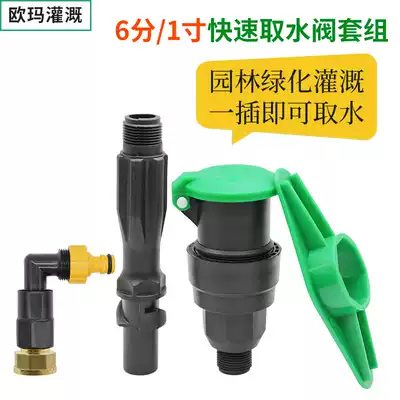Landscaping standard quick water intake valve 6 min 1 inch plug Rod water intake lawn water pipe joint Rod