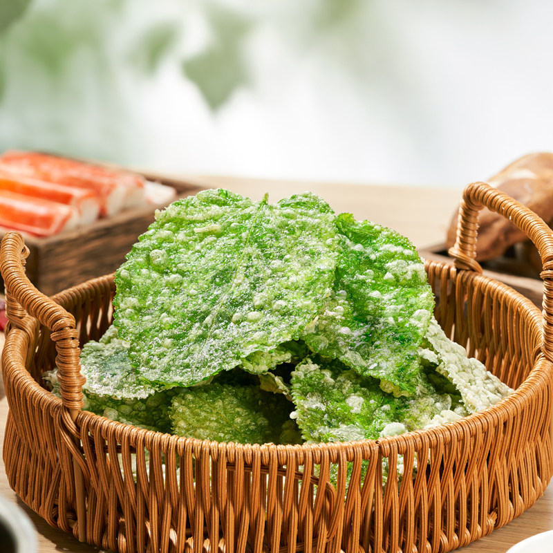 千味央厨香酥翠叶:空气炸锅版桑叶小吃,宴席新宠儿!-包装速食菜-淘宝百科网