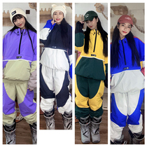 2122 snowboard suit ski pants DMT plus cotton tide hip hop cotton jacket men and women waterproof Korean style