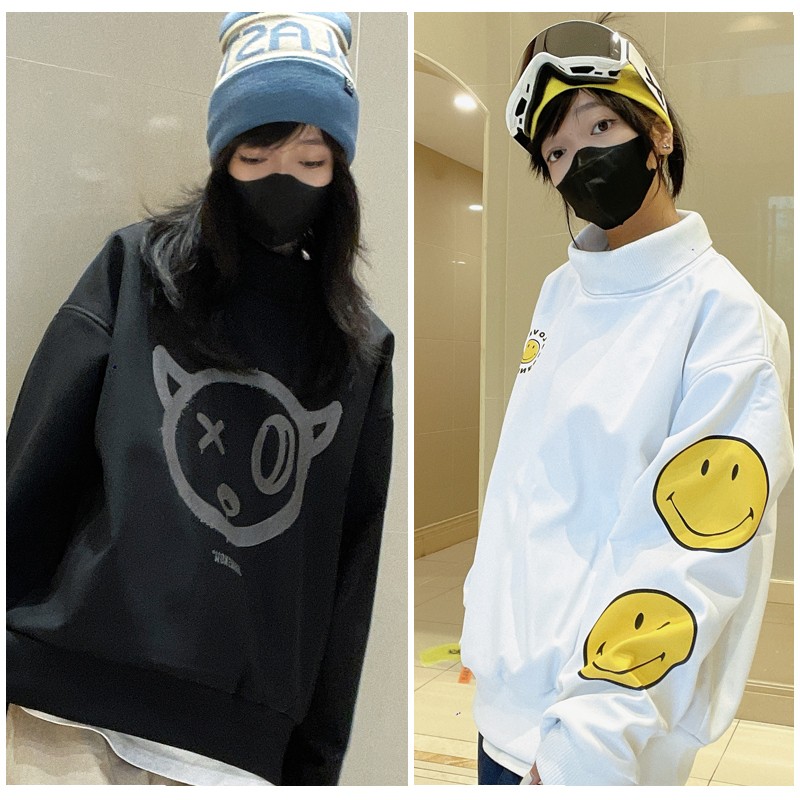 Ski clothes waterproof warm male and female couples neutral soft shell round collar breathable veneer double plate strap