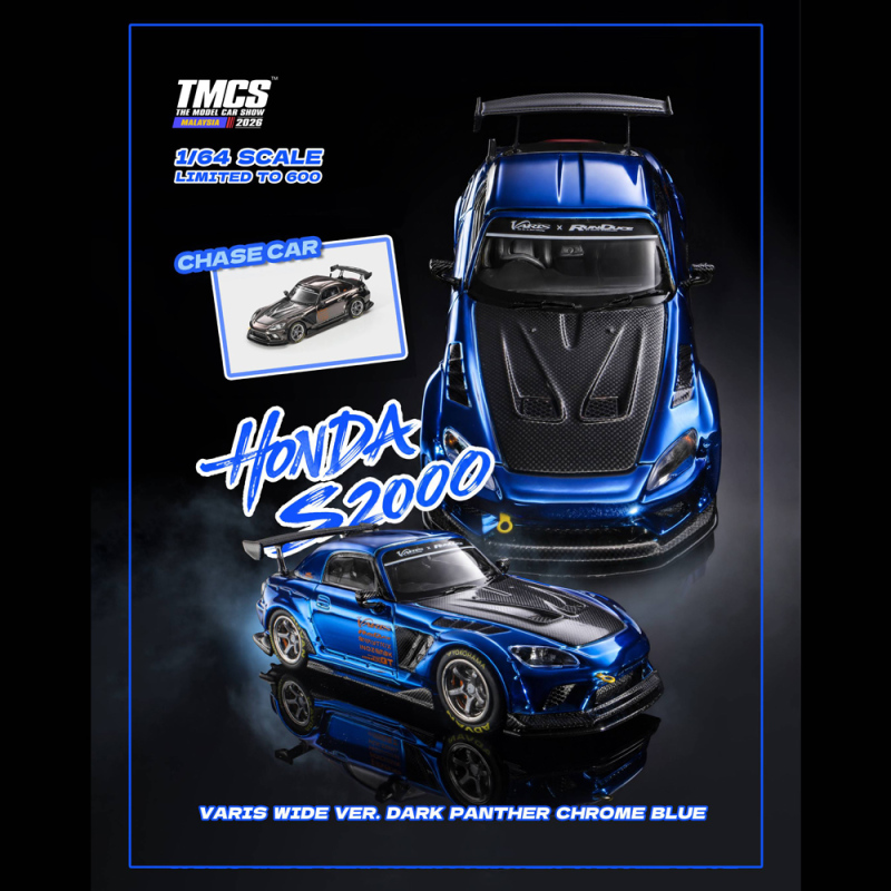 [Kicar] Liomio 1/64 Honda S2000 Varis Semi-Wide Body Alloy Car Model