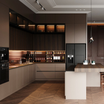 Jagmilan cupboard customised kitchen integral small family of extremely minimalist solid wood leather cabinets to be made full house furniture