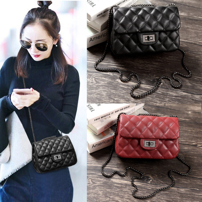 Counter bag women's 2022 new trendy fashion rhombic single shoulder Messenger bag all-match texture foreign style small square bag