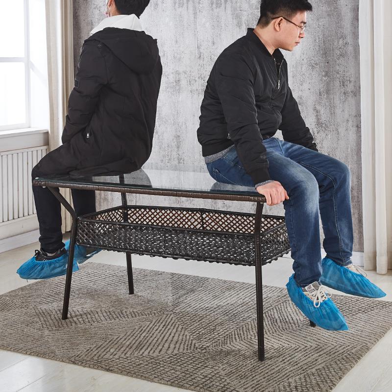 Imitation rattan chairs, is suing garden 345 sets leisure large rectangular balcony cane tea tables and chairs combination