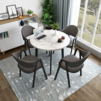 Темно-серый (мраморный узор) стол 4 стула 80 столешница