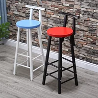 Бар Стул Белый полка+черный орех