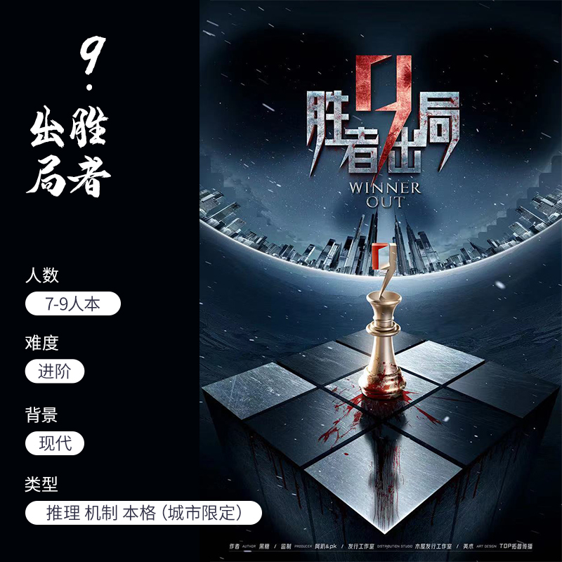 (9·Winner is out) City Limited Black Detective Genuine Script Killing Box Entity Book 7-9 Players Board Game
