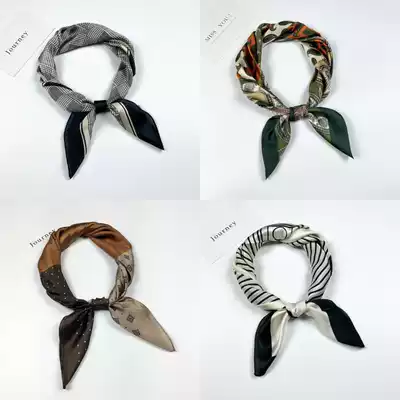 Small silk scarf women ins Korea spring and autumn small square scarf winter neck scarf Joker fashion decoration professional scarf