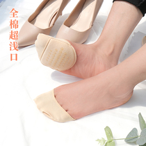 Socks women short super shallow mouth cotton socks boat Socks invisible front Palm socks high shoes socks solid color silicone non-slip summer