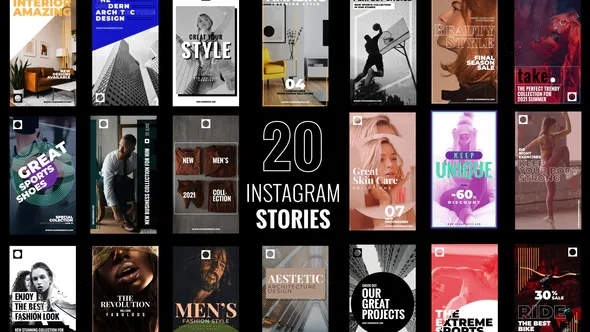 20款时尚现代社交媒体Instagram竖屏设计动画样机AEP文件AE模板插图2