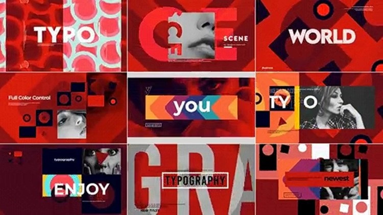 动态文本标题混合排版组合字幕动画基本图形视频AE模板源文件插图2 动态文本标题混合排版组合字幕动画基本图形视频AE模板源文件插图2