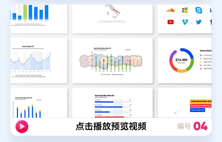 大数据大屏后台统计图表演示动画动态视频AE特效展示模板AEP文件插图4