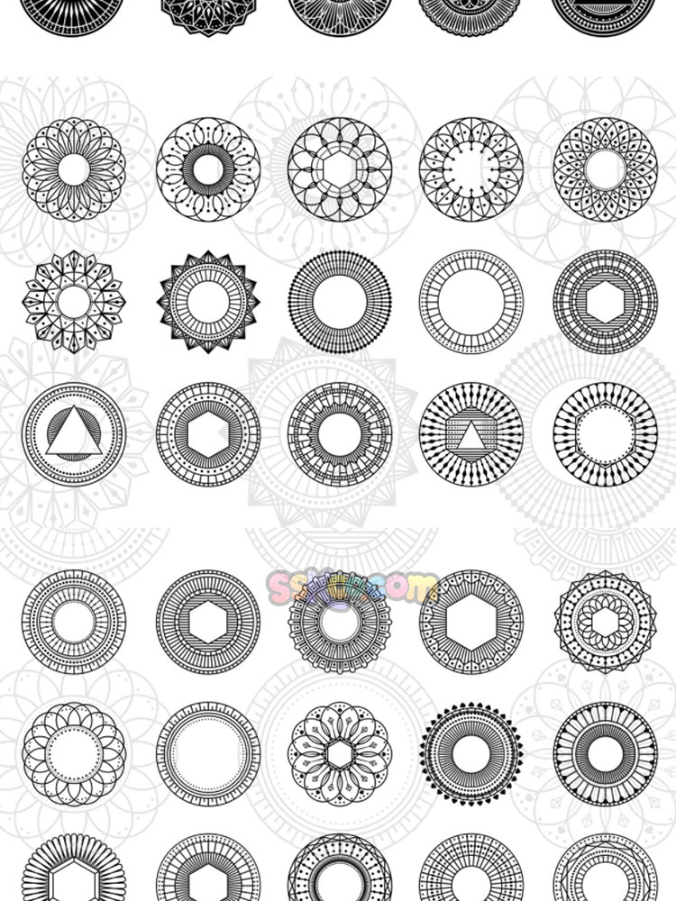 几何矢量形状LOGO标志品牌印花图案图形设计素材AI矢量模板插图6