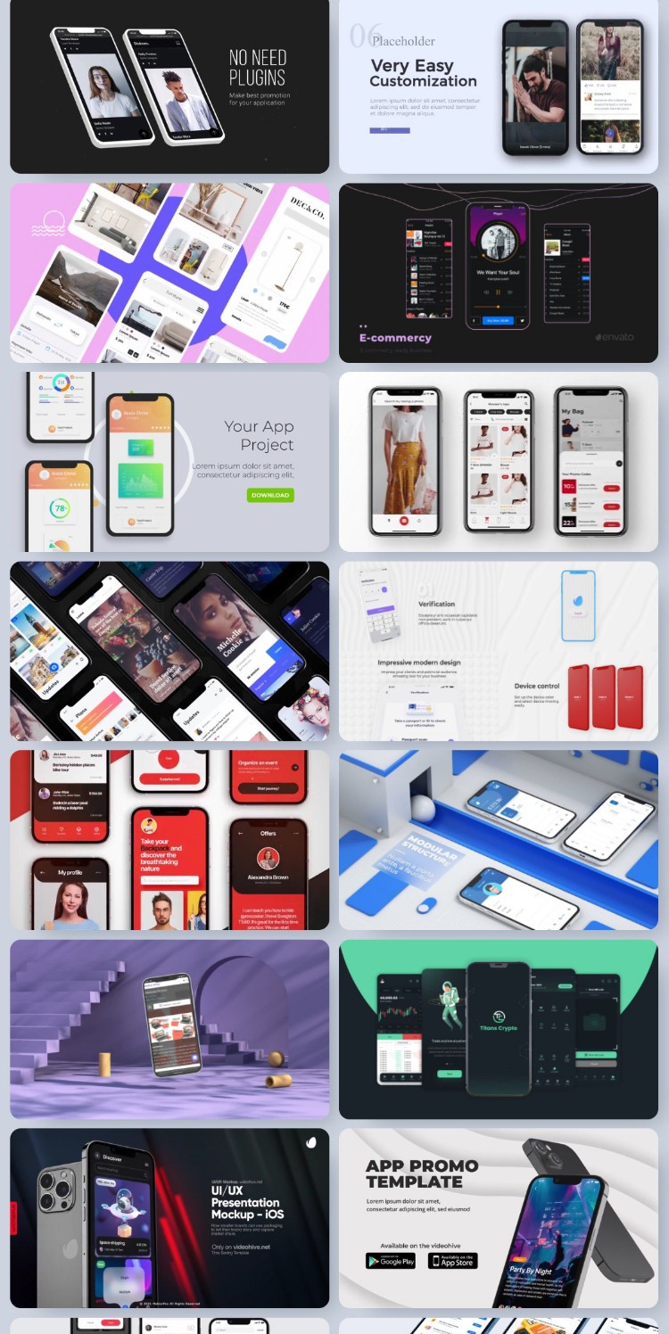手机APP界面UI作品展示iPhone动态动效演示AE视频样机素材AEP模板插图53