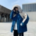 Áo khoác đệm bông nam mùa đông dày thủy triều thương hiệu lỏng lẻo công cụ áo khoác đệm bông lớn cổ lông phong cách Hàn Quốc hợp thời trang áo khoác mùa đông áo khoác - Bông Bông
