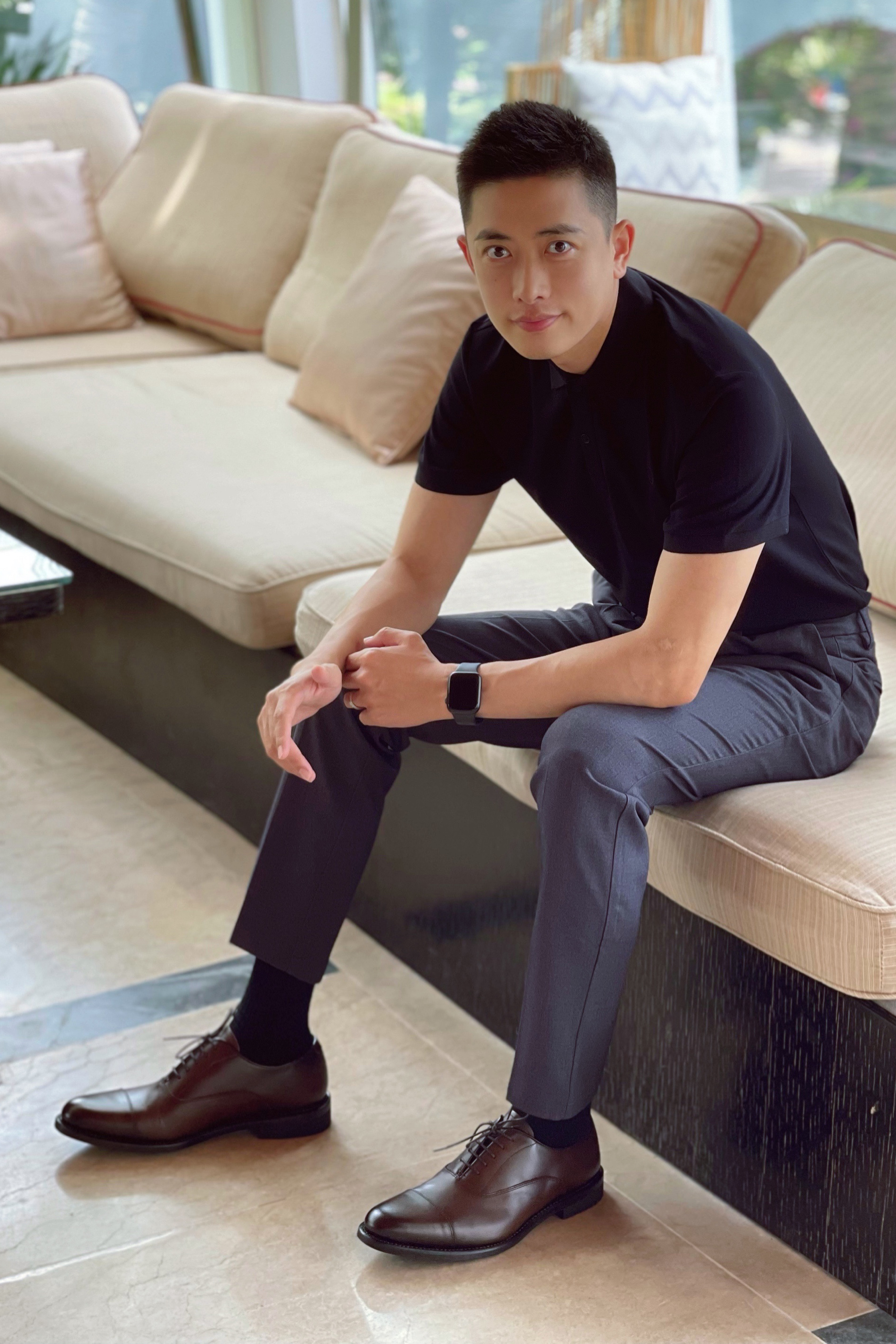 CAREOFLORD 2021 Daewoo Summer men short sleeves Turtlenecks Waterproof Speed Dry Business Casual Polo Shirts