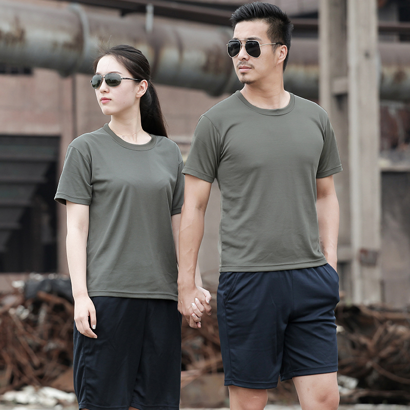 Physical Training Uniform Set for Men, Summer College Student Military Training, Quick-Drying Summer Camp Short-Sleeved Round-Neck Top and Shorts for Women Physical Training Uniform Set for Men, Summer College Student Military Training, Quick-Drying Summer Camp Short-Sleeved Round-Neck Top and Shorts for Women