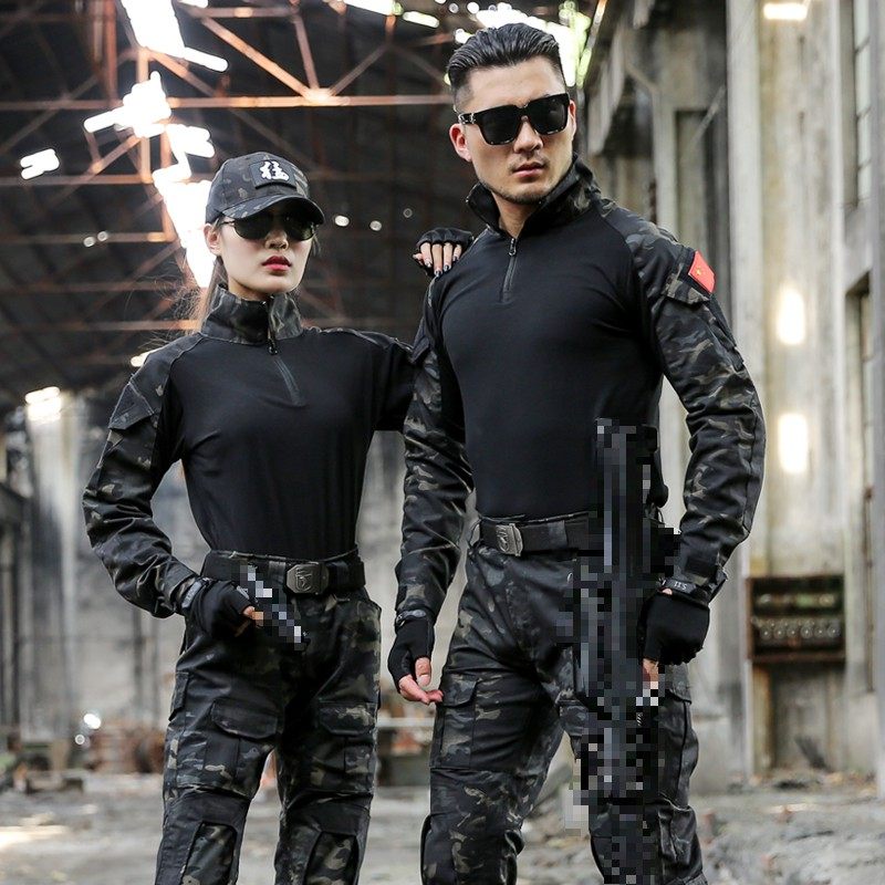 Spring autumn outdoor camouflan suit suit men and women live CS Tactical frog wear Wear Comfort Field Company Training Suit