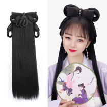  Hanfu wig Womens one-piece ancient style hair bag bun lazy hand handicapped party ancient costume hair band shape wild full headgear