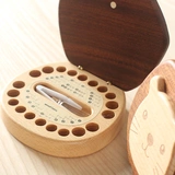 woodpapa Сувенирная коробка для молочных зубов для мальчиков, деревянная коробка для хранения зубов