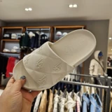 MLB, тапочки, комфортная пляжная обувь на платформе, в стиле Шанель