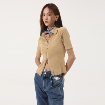 DNT Han Huohuo hot weather hot also hot up short sleeve double zipper elastic base shirt Spring New