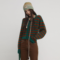 DNT Han Huohuo milk cool milk cool all kinds of shape hold small hollow striped sweater cardigan vest