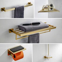 Exported to Germany towel rack bath towel rack bathroom brushed gold stainless steel storage rack storage rack bathroom pendant