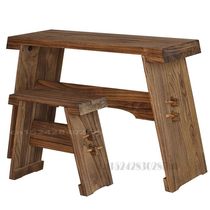 Guqin Table and Bench ownia Antique Solid Wood with Resonanc