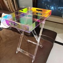 Acrylic Transparent Folding Coffee Table Light Luxury Movab