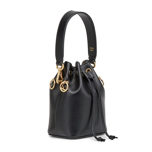 Fendi, кожаная универсальная маленькая черная небольшая сумка