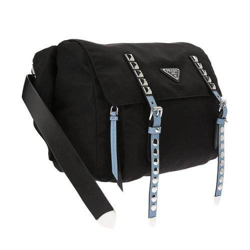 Prada, черная нейлоновая сумка на одно плечо, поясная сумка