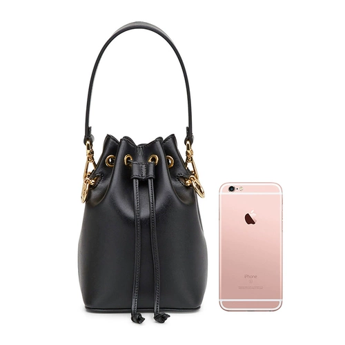 Fendi, кожаная универсальная маленькая черная небольшая сумка