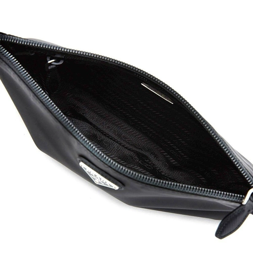 Prada, черная нейлоновая цепочка с молнией, маленькая сумка клатч, мужской длинный кошелек, с печатью вашего логотипа