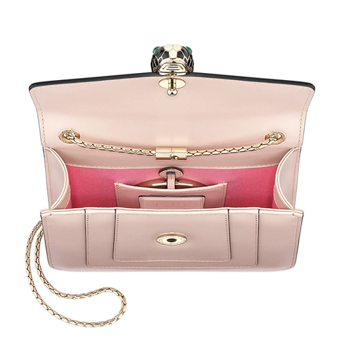 Bvlgari, классическая розовая сумка через плечо, цепь, сумка на одно плечо