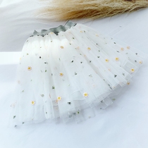 2021 new girls skirt gauze childrens gauze skirt skirt summer Princess summer pleated skirt