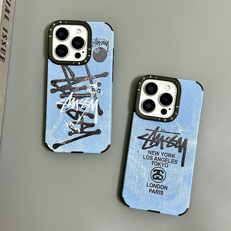 Stussy 8 Ball Denim Textured MagSafe For Pro/Plus/Max/Air – 17, 16, 15, 14, 13 iPhone Case