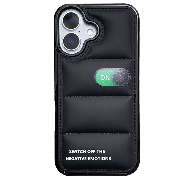 New Puffy Puffer Down Jacket On Off Switch Plus/Pro/Max – 16, 15, 14, 13, 12 iPhone Case