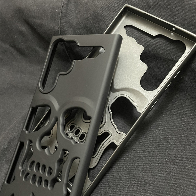 Punk Hollow Skeleton Matte Heat Dissipation S24, S24 Plus, S24 Ultra, S23, S23 Plus, S23 Ultra Samsung Phone Case