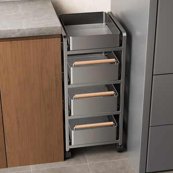 Large capacity kitchen trolley vegetable storage rack