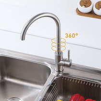 Kitchen sink hot and cold water faucet All copper body single cold 304 stainless steel household laundry sink basin faucet