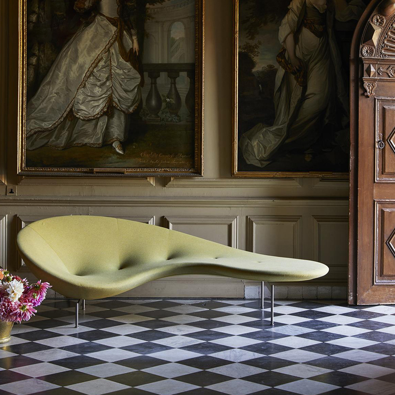 Nordic Design Heteromorphism Peas Sofa Creative Glass Fiber Sofa Hotel Lobby-Like Room Arc Moon Sofa