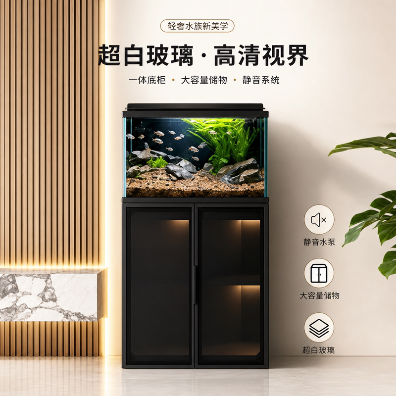 New Model Home Aquarium Base Cabinet, Small and Medium-Sized Aquarium Stand Cabinet, Heavy-Duty Base, New Xiaomi-Specific Cabinet for Living Room