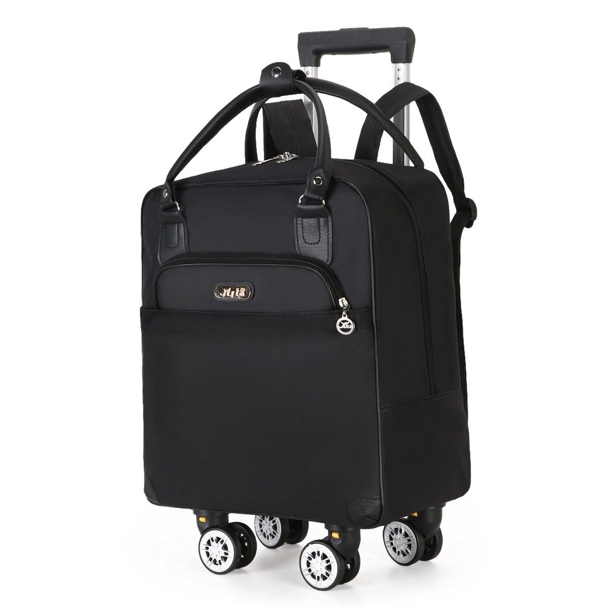 Сумка-тележка на плечо для деловых поездок, универсальное колесо, водонепроницаемая ткань Оксфорд, 20-дюймовая портативная дорожная сумка, дорожная сумка большой емкости