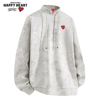 Charles heartfelt half turtle collar tie-dye sweatshirt