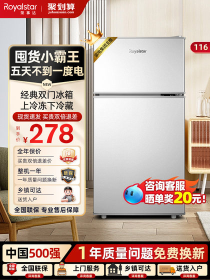 一级节能荣事达小冰箱家用小型出租房宿舍单人办公室迷你双门冰箱