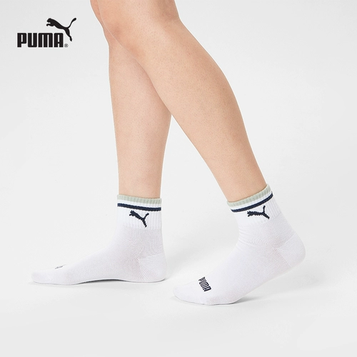 Puma, комфортные трендовые спортивные дышащие носки подходит для мужчин и женщин для влюбленных для отдыха, средней длины