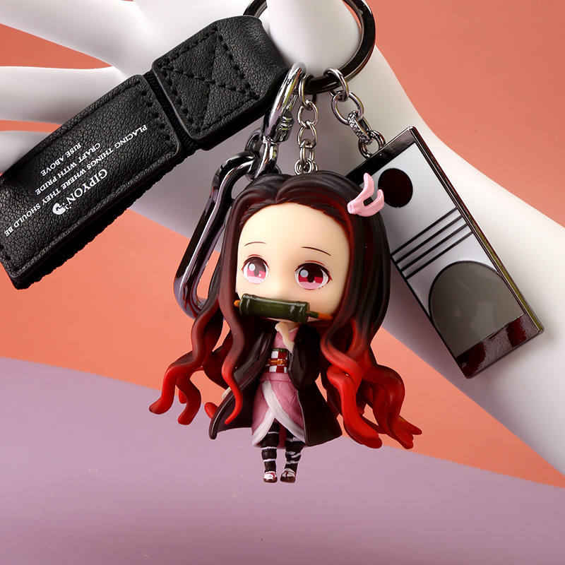Demon Slayer Keychain Tanjiro Nezuko Anime Two-Dimensional Gift Key Chain Pendant Backpack Decoration