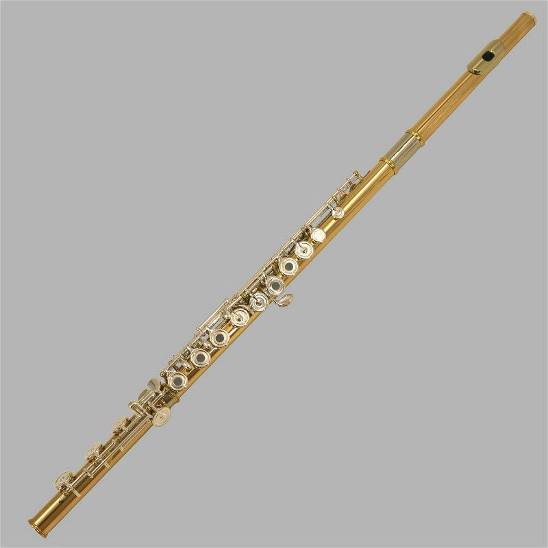 Flute musical instrument German sub-gold body French button opening and closing dual-purpose professional saxophone material sterling silver flute head