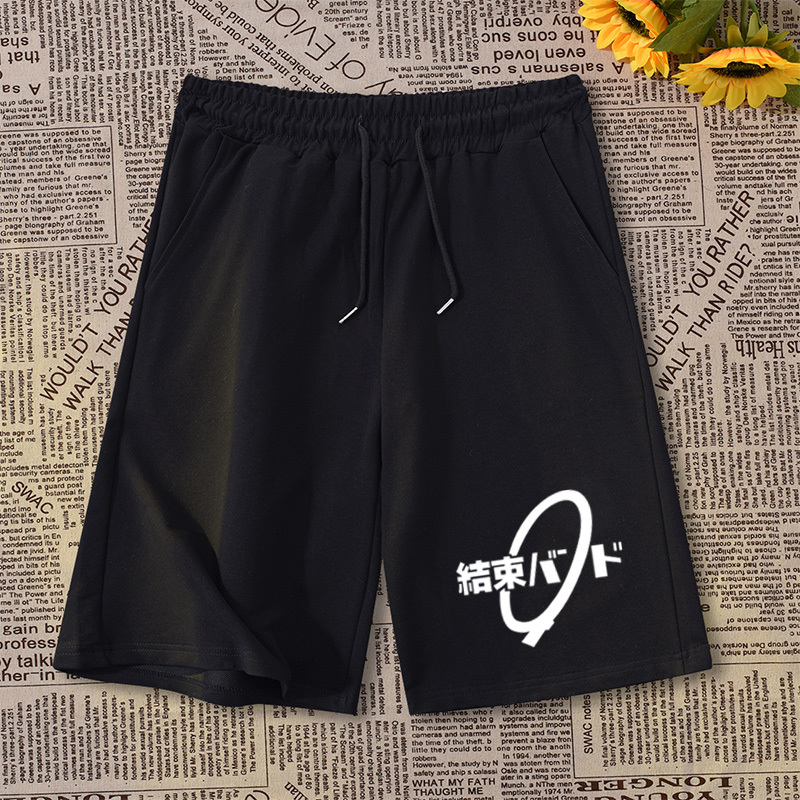 Summer Lonely Rock Anime Merchandise End Band Pochi-Chan Shorts Trendy Loose Casual Five-Point Pants Cotton Summer Lonely Rock Anime Merchandise End Band Pochi-Chan Shorts Trendy Loose Casual Five-Point Pants Cotton